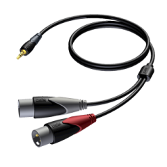 PROCAB CLA712/3 Çift Erkek XLR’dan 3,5mm Mini Jaka,

3.0 Metre Kablo