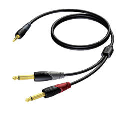 PROCAB CLA713/3 Çift 6,3mm Mono Jaktan Tekli 3,5mm Stereo Mini Jaka,

3.0 Metre Jablo