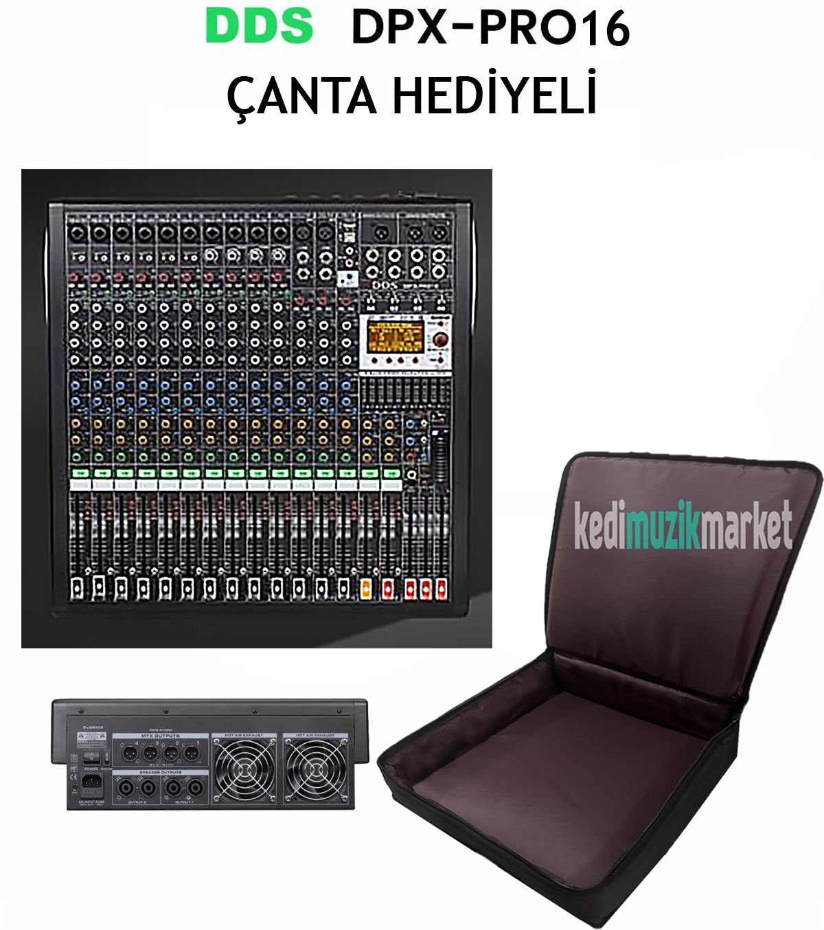 DDS DPX-PRO 16 KANAL 4X1250 WATT POWER MİKSER + ÇANTA SOFTCASE HEDİYELİ