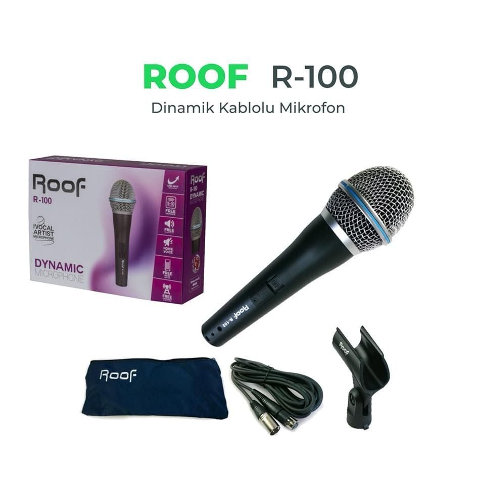 ROOF R100 Dinamic Vokal Kablolu Mikrofon