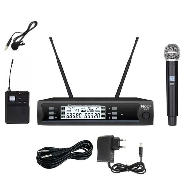 Roof R-105 El ve Yaka Telsiz Kablosuz Mikrofon