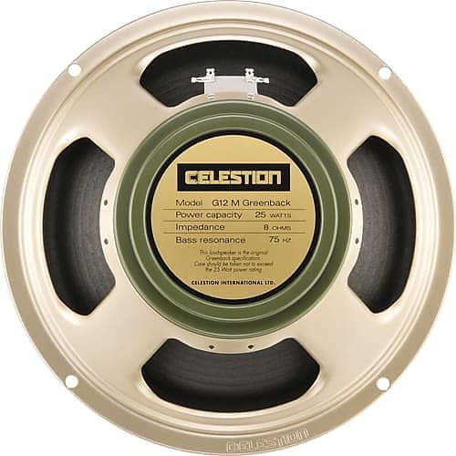 Celestion G12T-75   8 Ohm              Guitar, 12'', 75-150 W, 8 ohm,  97 dB,  Freq.80-5000Hz