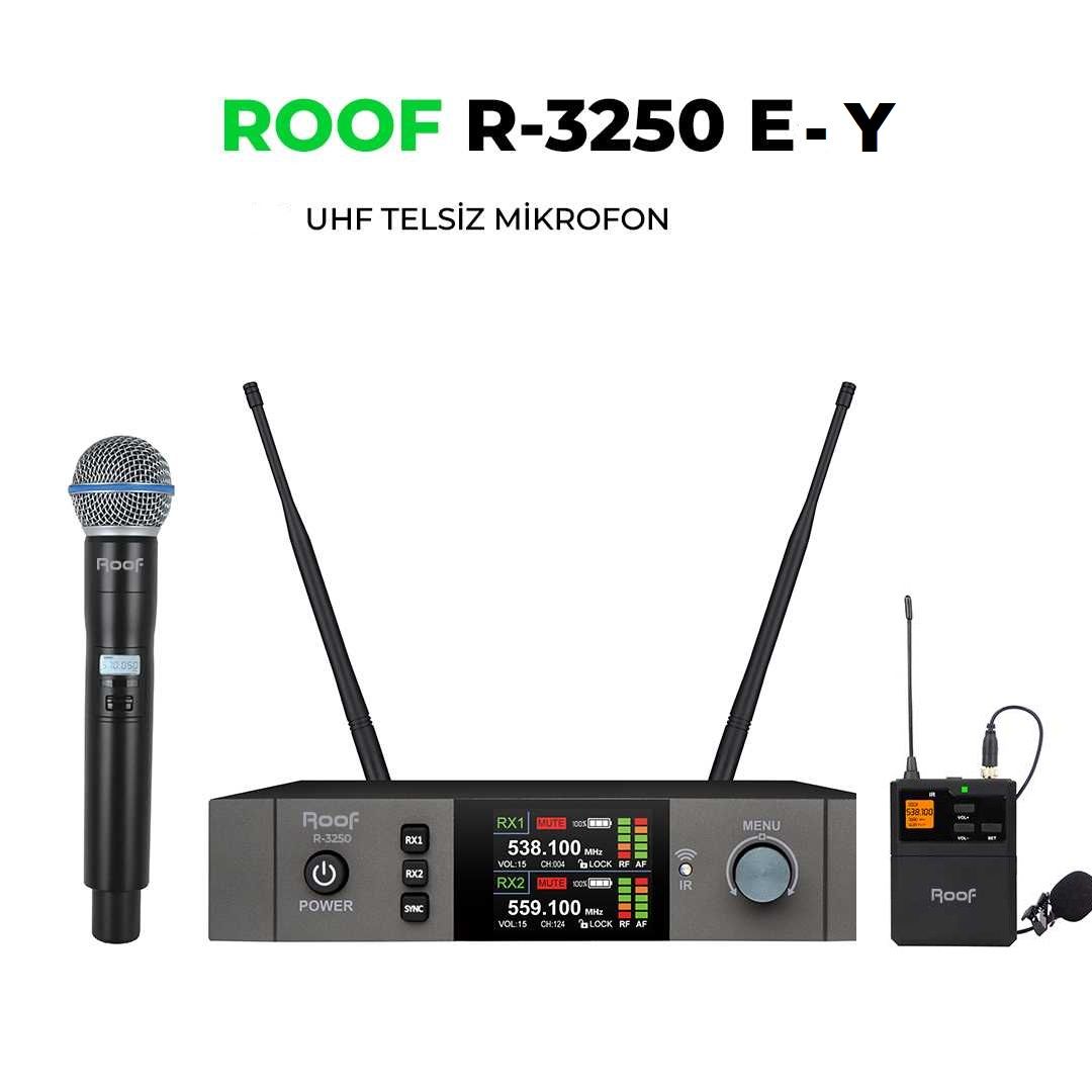 ROOF R-3250  EL-YAKA KABLOSUZ TELSİZ MİKROFON SETİ (FİYAT SORUNUZ)