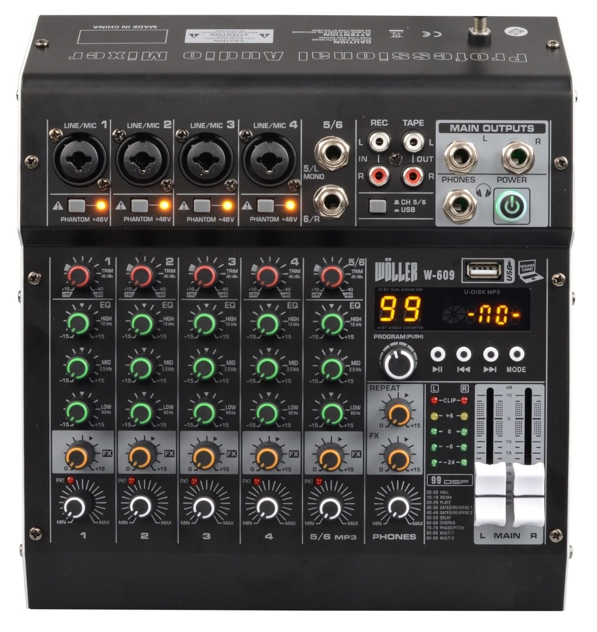 WÖLLER W-609 6 KANAL DECK MİKSER