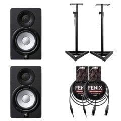Yamaha HS-5MP Çift Aktif Monitör Hoparlör (Fenix Stand ve Monitör Kablo Seti)