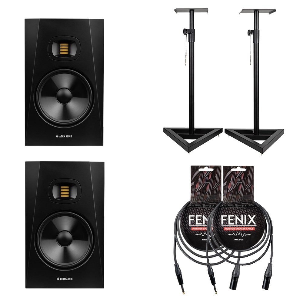 Adam Audio T8V Çift Aktif Monitör Hoparlör (Fenix Stand ve Monitör Kablo Seti)