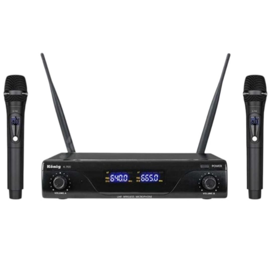 KÖNİG K-700 ÇİFT EL KABLOSUZ MİKROFON