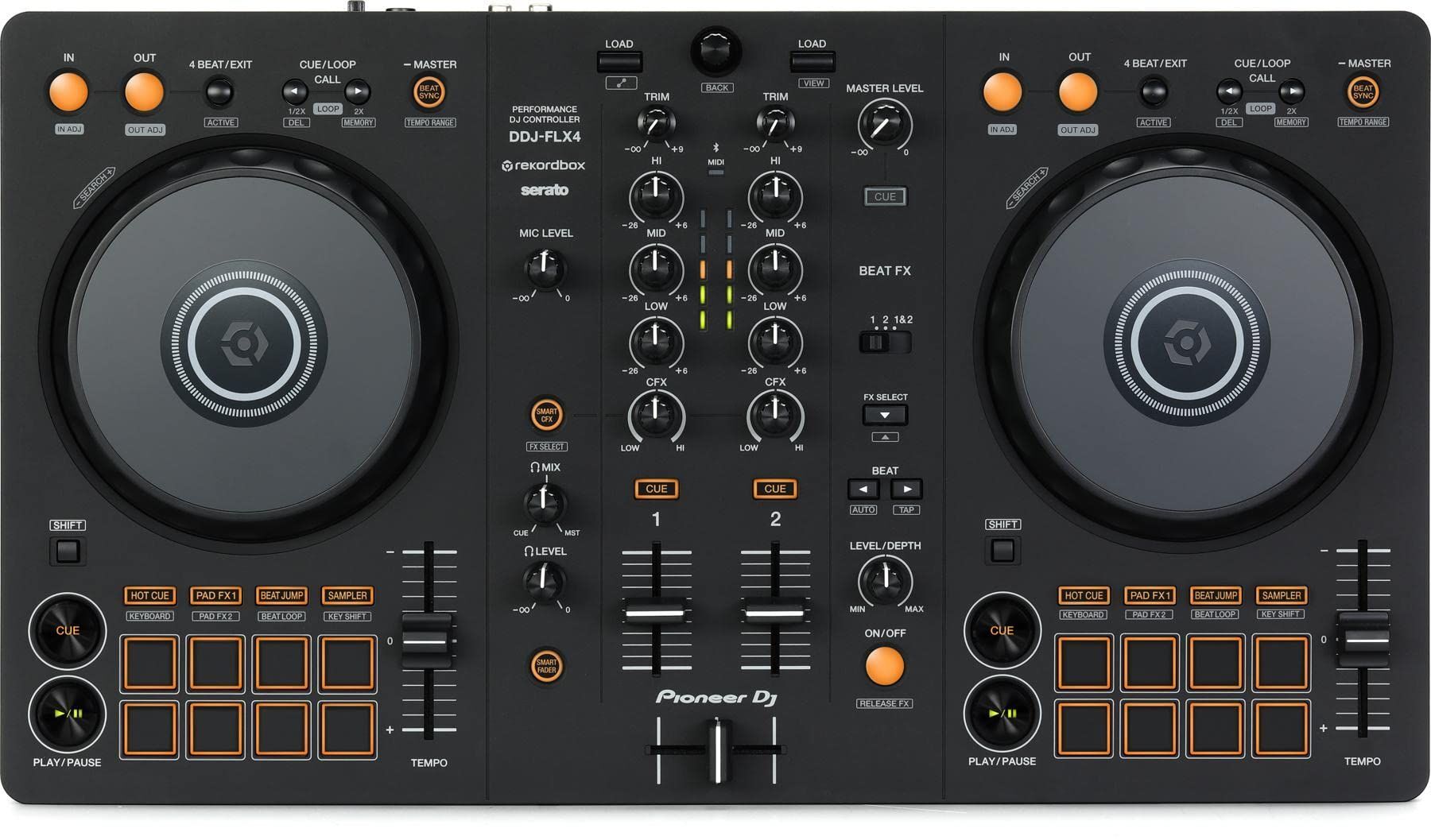 Pioneer FLX4 + Softcase + Pioneer CUE1 Kulaklık Paket Setup