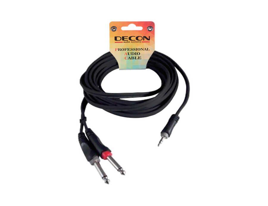DECON DC-130L5 1,5 METRE 2 MONO TO 3.5MM STEREO JACK KABLO