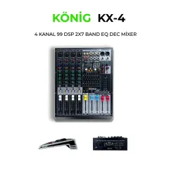 KÖNİG KX-4 K KANAL DEC MİKSER USB BLUETOOTH DSP